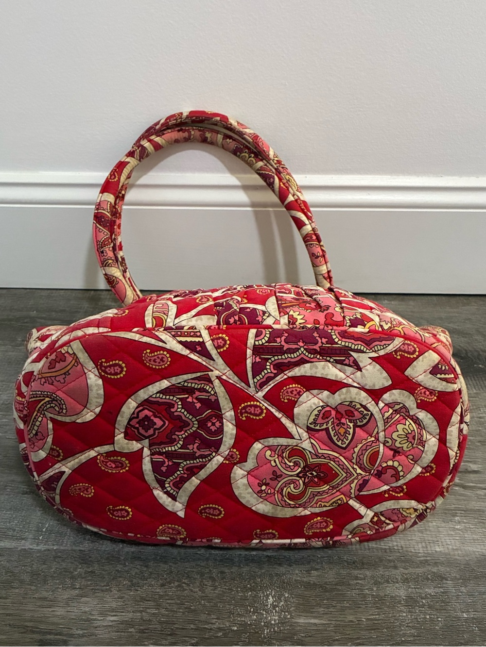 Vera Bradley Quilted Paisley Tote Bag in Red and Pink - Picture 4 of 9